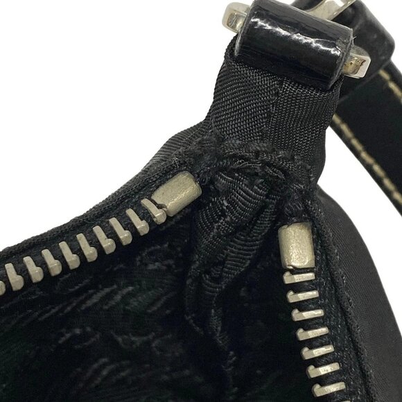 Auth PRADA - BR1268 Black Nylon Leather Handbag - Picture 14 of 16